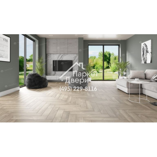 Виниловый пол Alpine Floor Parquet LVT Плитка Дуб Натуральный Отбеленный ECO 16-5