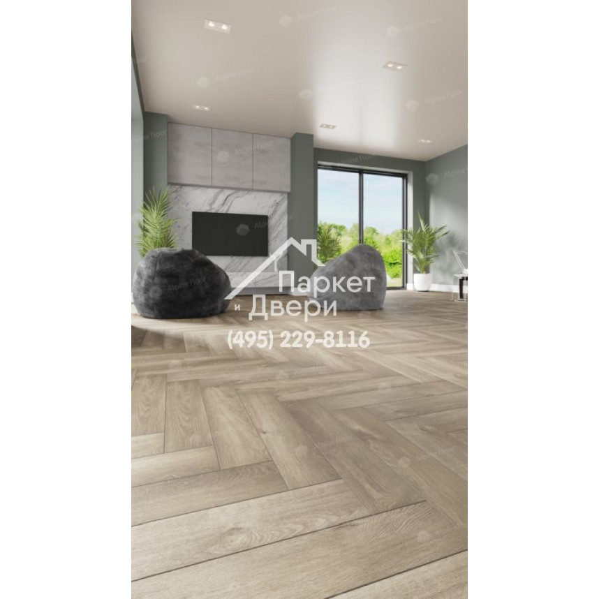 Виниловый пол Alpine Floor Parquet LVT Плитка Дуб Натуральный Отбеленный ECO 16-5-2