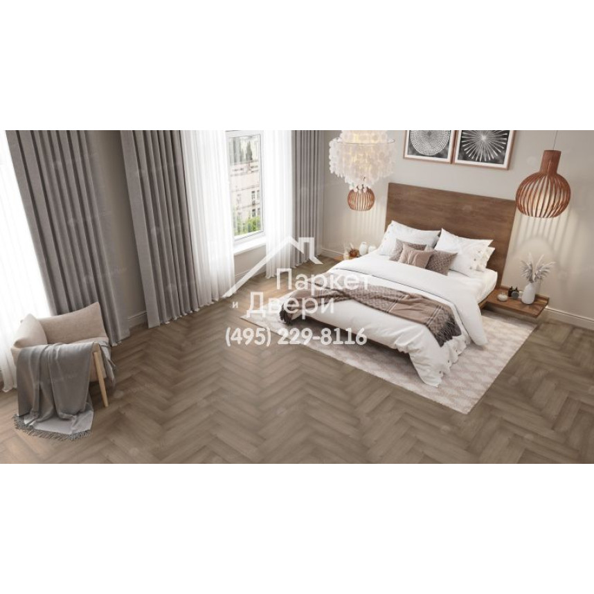 Виниловый пол Alpine Floor Parquet LVT Плитка Дуб Насыщенный ECO 16-7-3