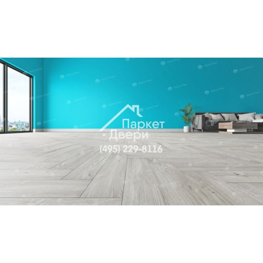 Виниловый пол Alpine Floor Parquet LVT Плитка Снежный ECO 16-11-4