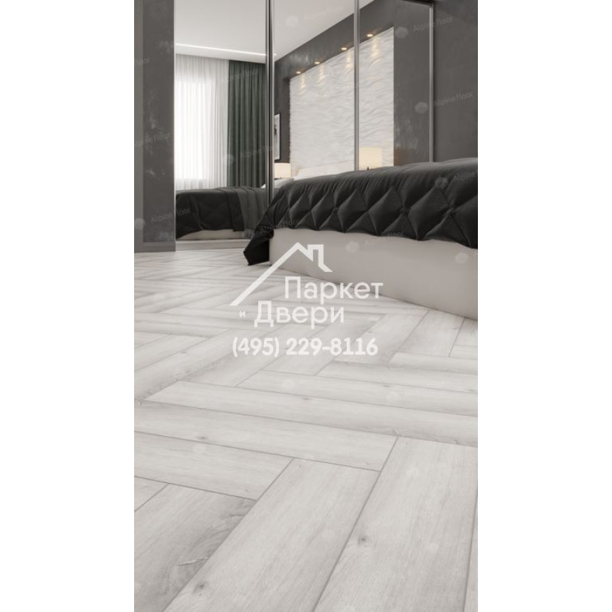 Виниловый пол Alpine Floor Parquet LVT плитка Дуб Альхена ECO 16-12-2