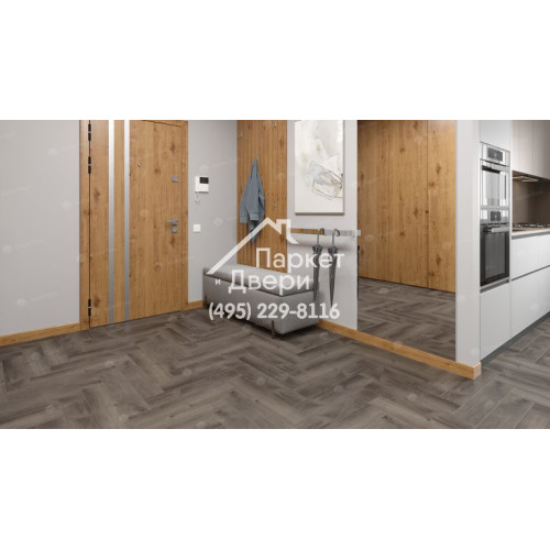 Виниловый пол Alpine Floor Parquet LVT плитка Дуб Мерга ECO 16-13