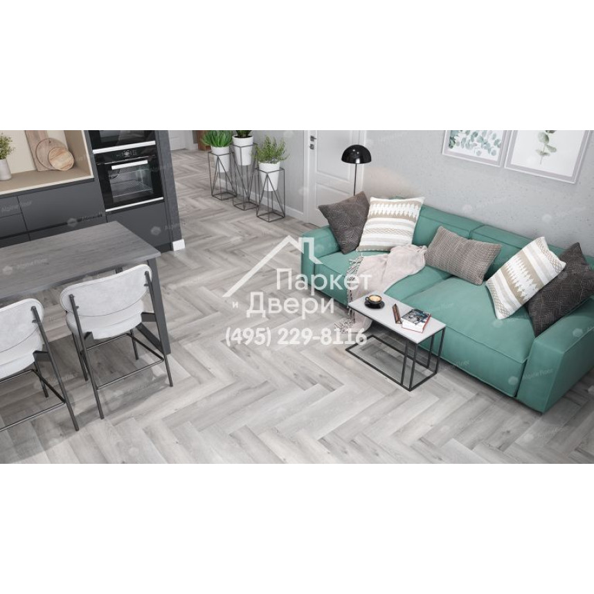 Виниловый пол Alpine Floor Parquet LVT плитка Дуб Лейтена ECO 16-18-3