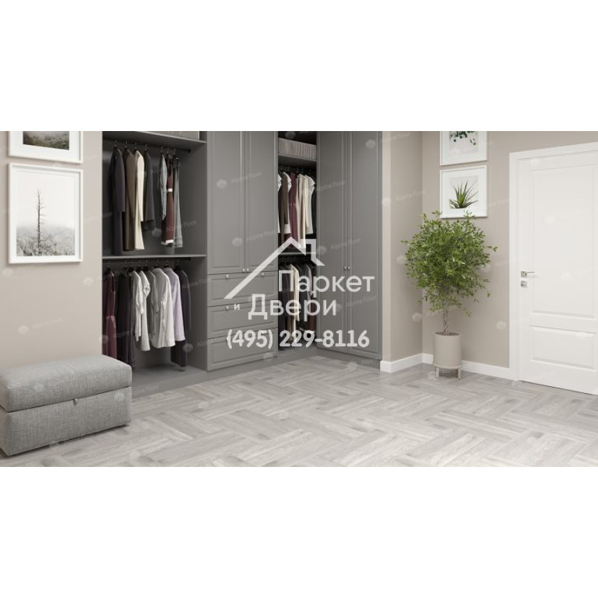 Виниловый пол Alpine Floor Parquet LVT плитка Дуб Полис ECO 16-21-4