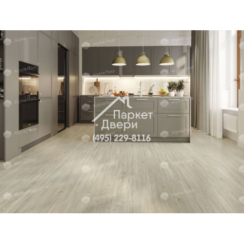 Виниловый пол Alpine Floor Sequoia LVT ламинат Секвойя Снежная ЕСО 6-8 LVT