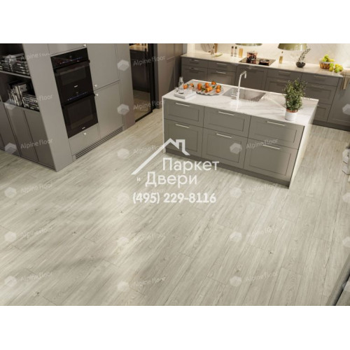 Виниловый пол Alpine Floor Sequoia LVT ламинат Секвойя Снежная ЕСО 6-8 LVT