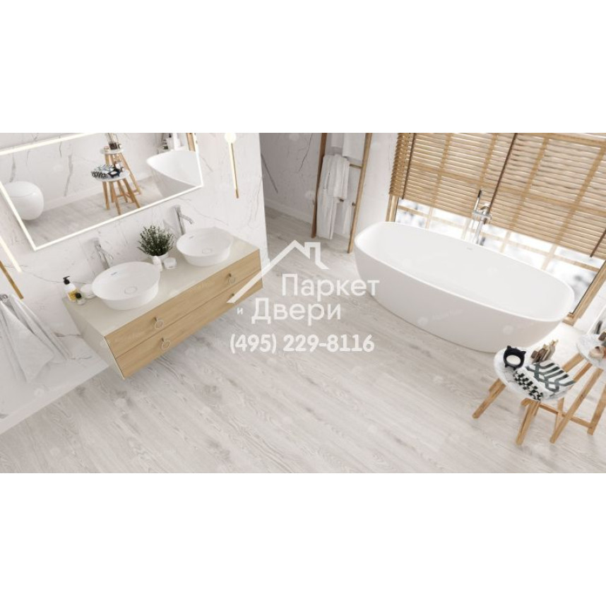 Виниловый пол Alpine Floor Ultra LVT плитка Дуб Арктик ЕСО 5-1-2