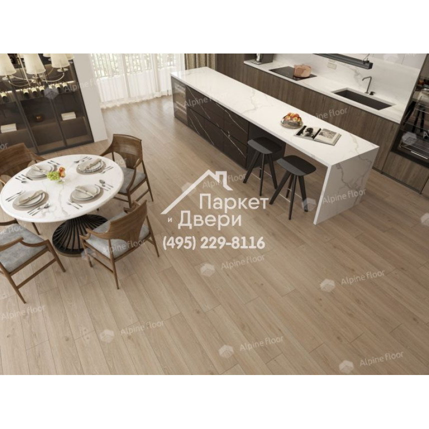 Виниловый пол Alpine Floor Ultra LVT плитка Дуб Модера ЕСО 5-28-3