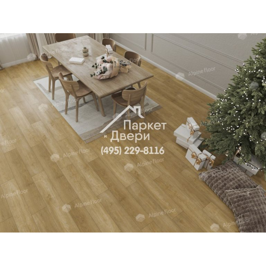 Виниловый пол Alpine Floor Ultra LVT плитка Дуб Итальянский ЕСО 5-35-3