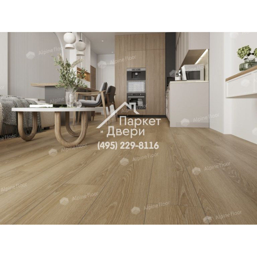 Виниловый пол Alpine Floor Ultra LVT плитка Дуб Сантана ЕСО 5-38-4