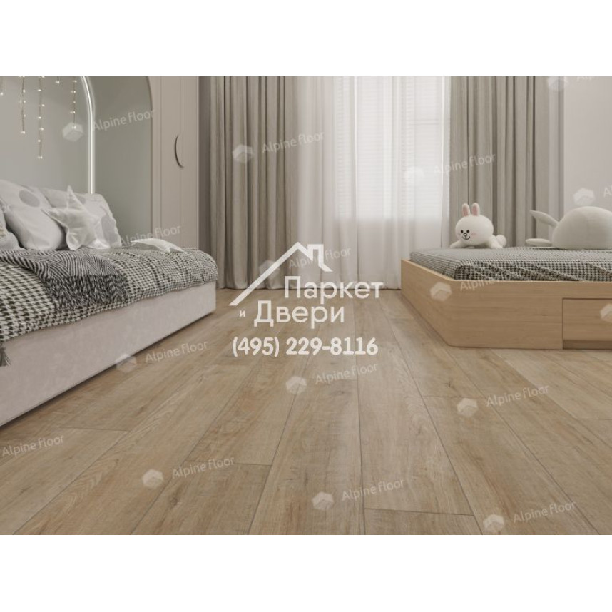 Виниловый пол Alpine Floor Ultra LVT плитка Дуб Амбер ЕСО 5-39-4