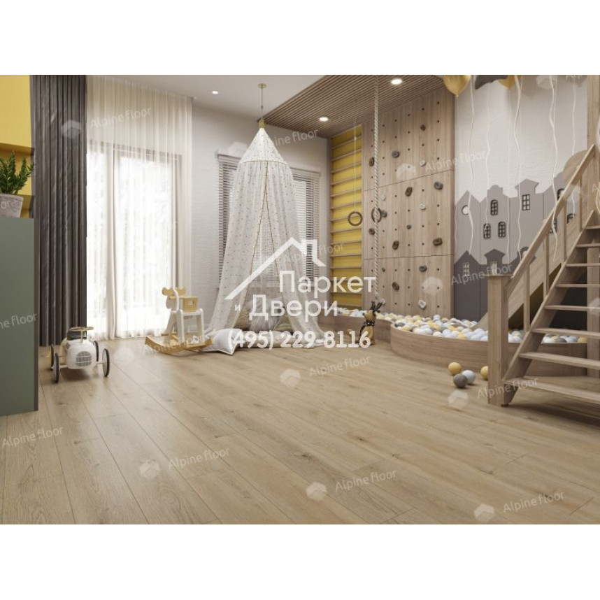 Виниловый пол Alpine Floor Easy Line Дуб Миндальный ЕСО 3-27-2