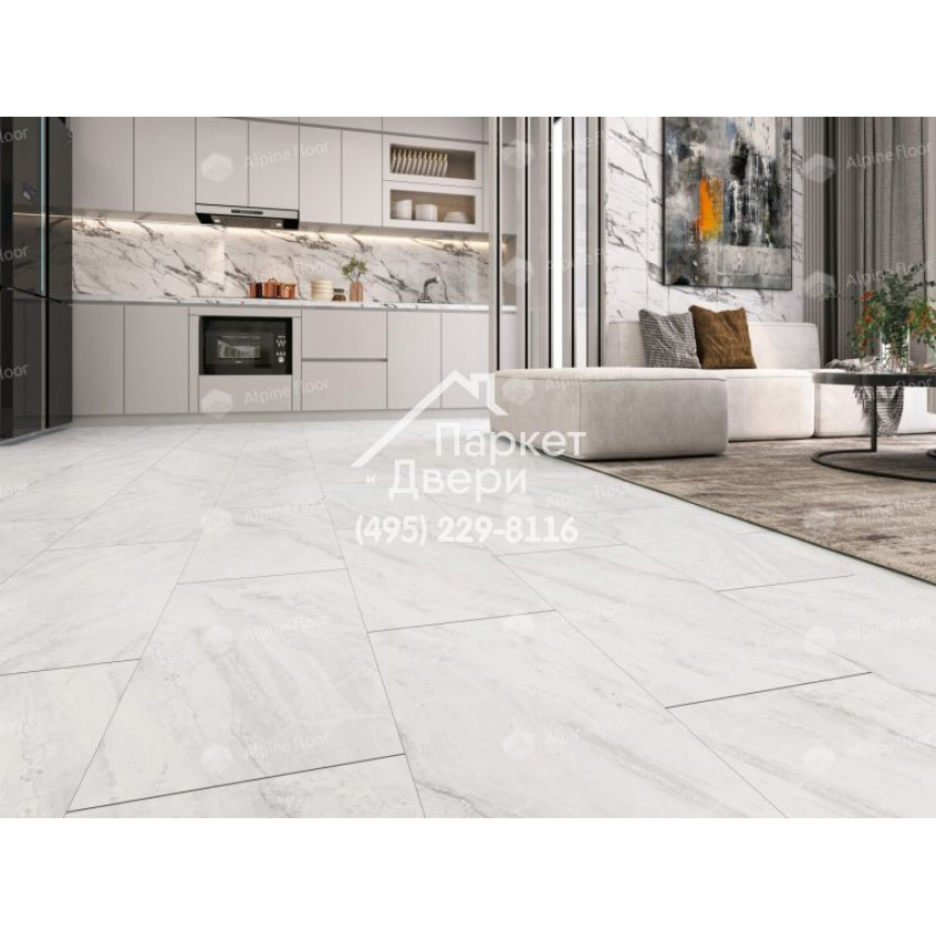 Виниловый пол Alpine Floor LIGHT STONE LVT плитка Вердон ECO-15-4-2