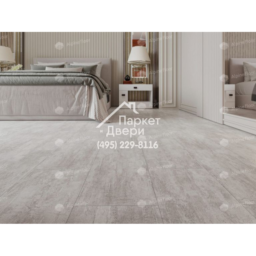 Виниловый пол Alpine Floor LIGHT STONE LVT плитка Ратленд ECO-15-9-3