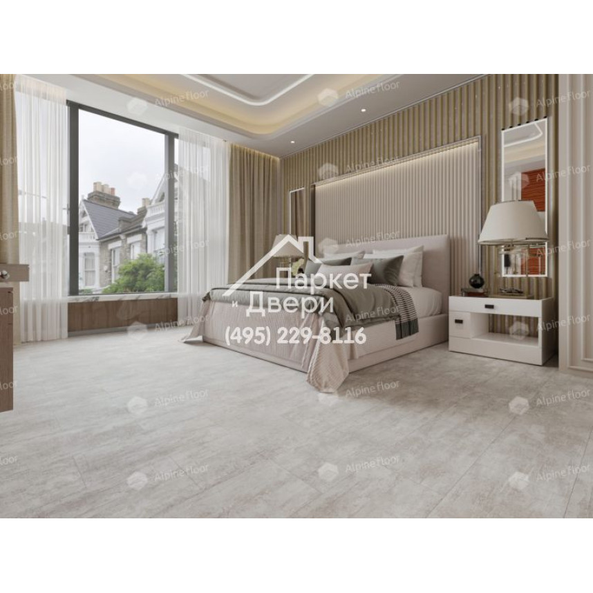 Виниловый пол Alpine Floor LIGHT STONE LVT плитка Ратленд ECO-15-9-4