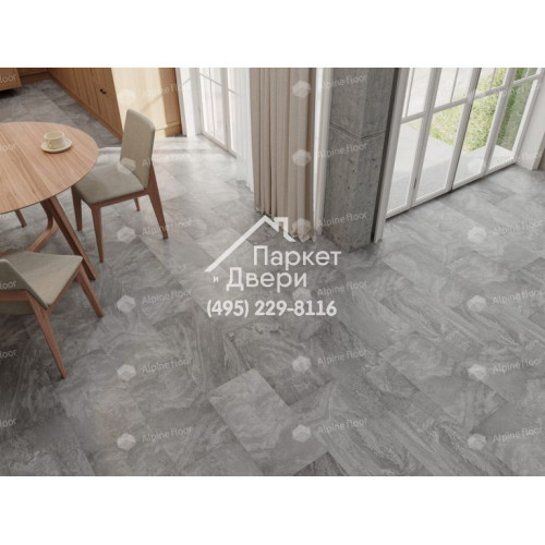 Виниловый пол Alpine Floor LIGHT STONE LVT плитка Хэмпшир ECO-15-11