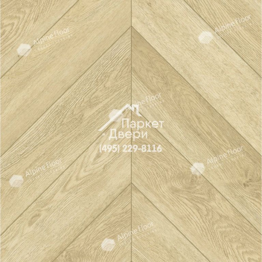 Виниловый пол Alpine Floor Chevron Alpine LVT плитка Дуб Ваниль Селект Chevron ECO 20-2-1