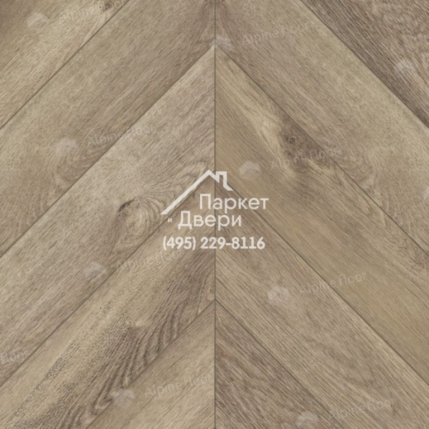 Виниловый пол Alpine Floor Chevron Alpine LVT плитка Дуб Натуральный Отбеленный Chevron ECO 20-3-4