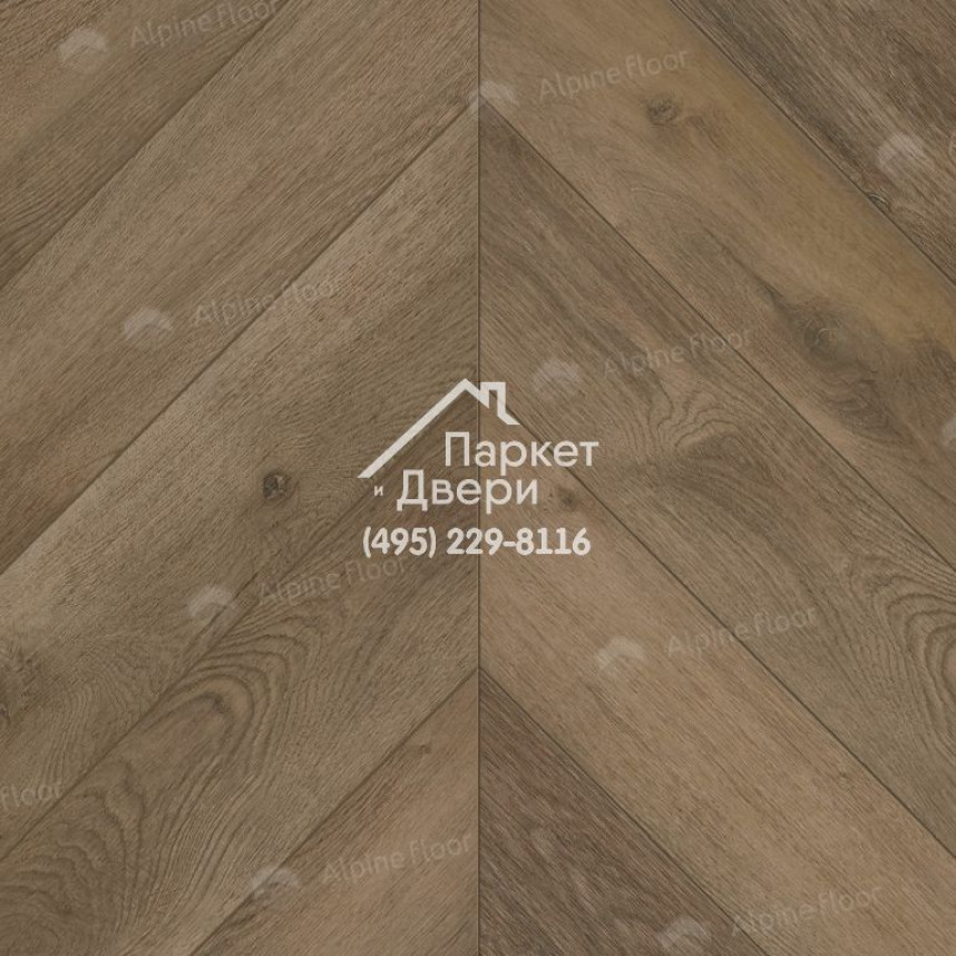 Виниловый пол Alpine Floor Chevron Alpine LVT плитка Дуб Насыщенный Chevron ECO 20-4-4