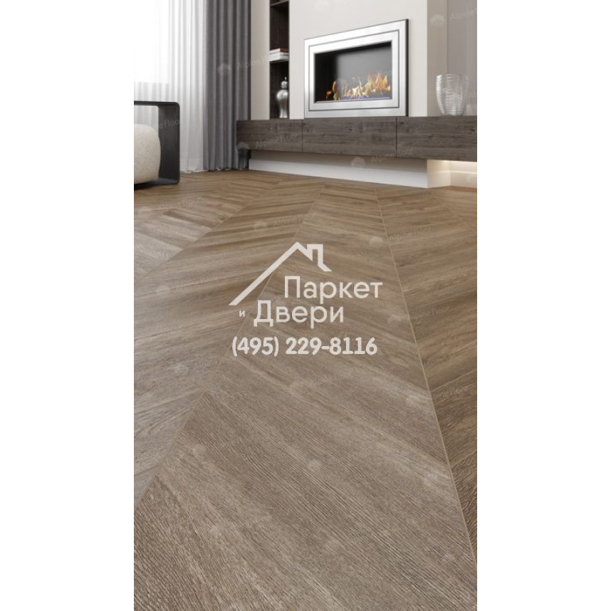 Виниловый пол Alpine Floor Chevron Alpine LVT плитка Макадамия Chevron ECO 20-5-3