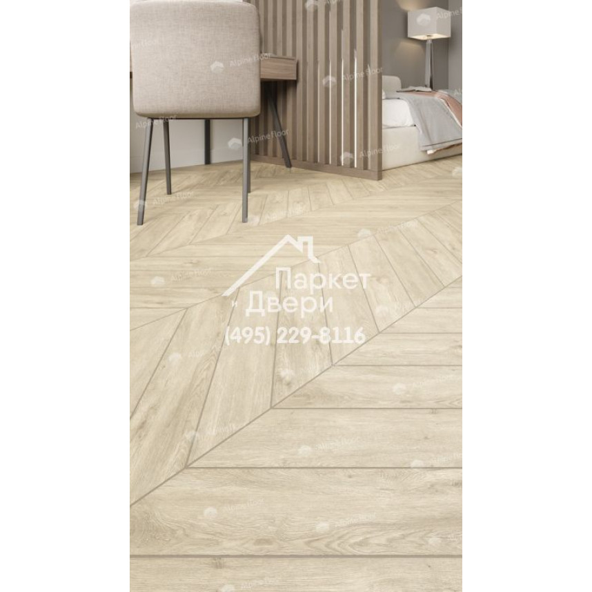 Виниловый пол Alpine Floor Chevron Alpine LVT плитка Сонома Chevron ECO 20-7-3