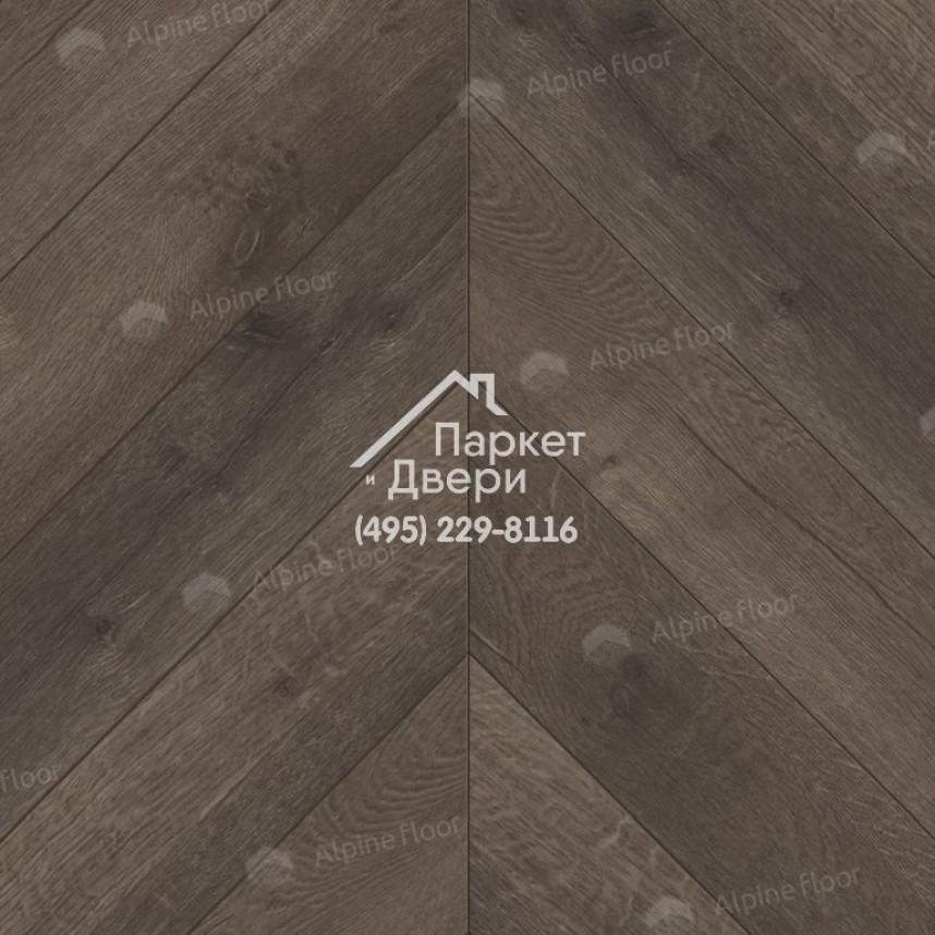 Виниловый пол Alpine Floor Chevron Alpine LVT плитка Дуб Антарес Chevron ECO 20-9-4