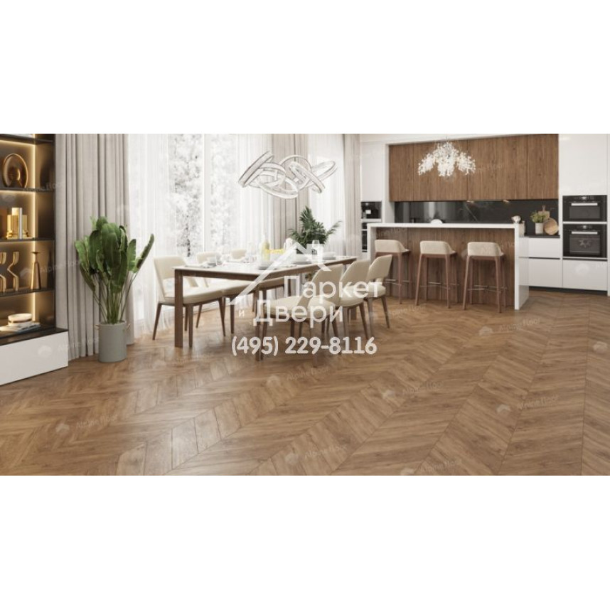 Виниловый пол Alpine Floor Chevron Alpine LVT плитка Гевуина Chevron ECO 20-10