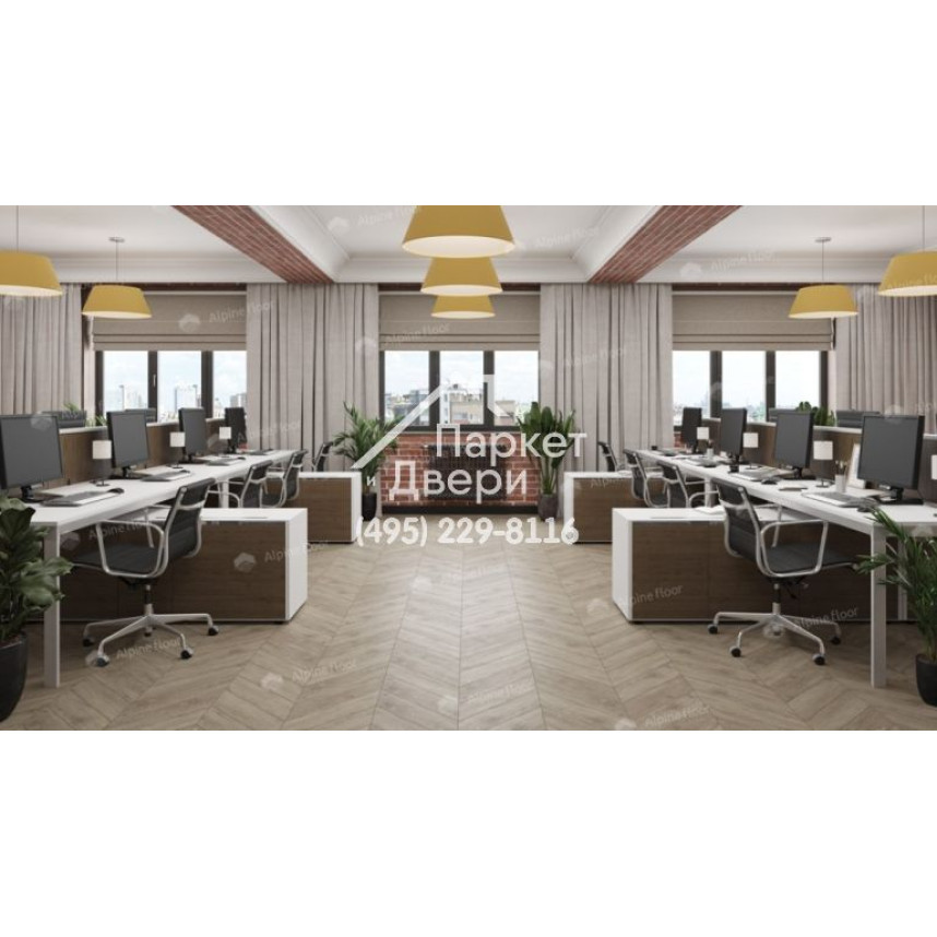 Виниловый пол Alpine Floor Chevron Alpine LVT плитка Карите Chevron ECO 20-11