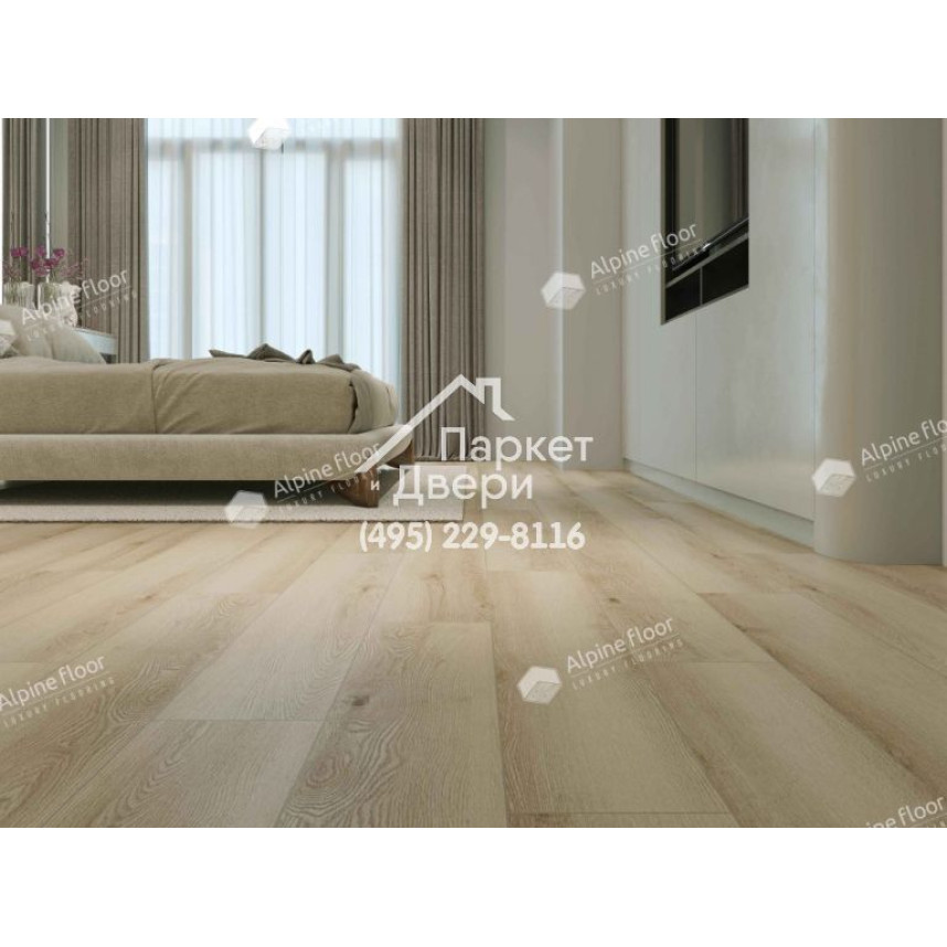 Виниловый пол Alpine Floor Real Wood SPC ламинат Дуб Самерсет ЕСО 2-11