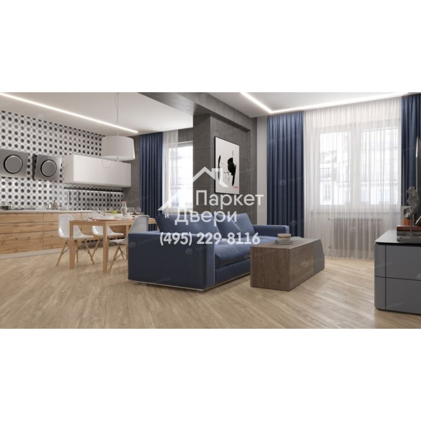 Виниловый пол Alpine Floor Sequoia SPC ламинат Секвойя Коньячная ЕСО 6-2 SPC-2