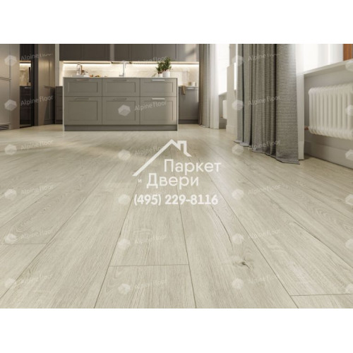 Виниловый пол Alpine Floor Sequoia SPC ламинат Секвойя Снежная ЕСО 6-8 SPC