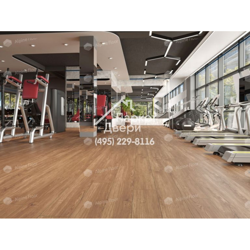 Виниловый пол Alpine Floor Sequoia SPC ламинат Секвойя Темная ЕСО 6-12 SPC-5