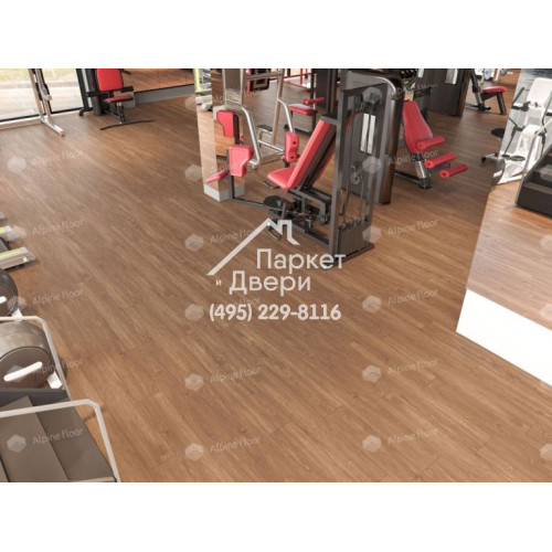 Виниловый пол Alpine Floor Sequoia SPC ламинат Секвойя Темная ЕСО 6-12 SPC