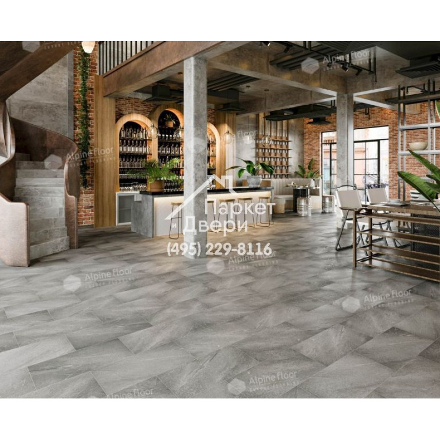 Виниловый пол Alpine Floor Stone Mineral Core SPC ламинат Авенгтон (без подложки) ЕСО 4-4-2