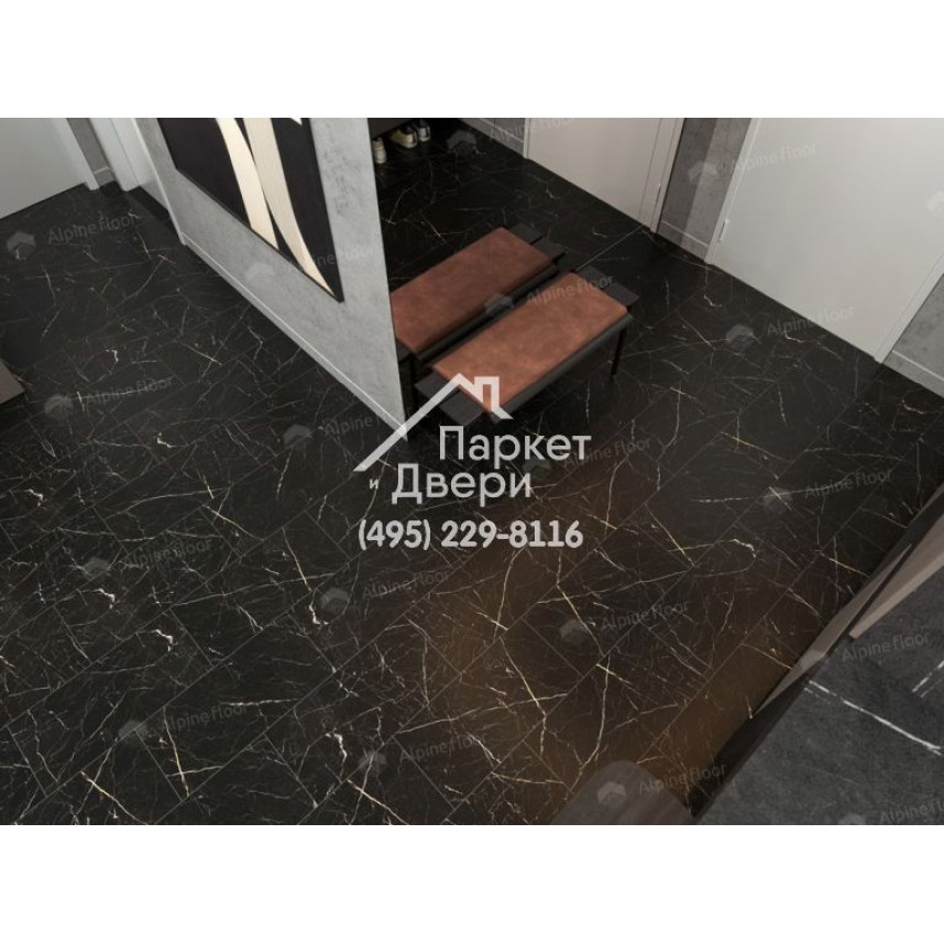 Виниловый пол Alpine Floor Stone Mineral Core SPC ламинат Неро ЕСО 4-27-2