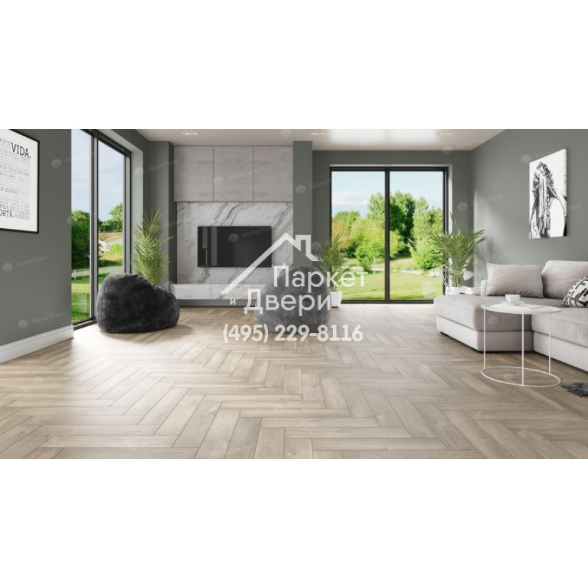 Виниловый пол Alpine Floor Parquet Light SPC ламинат ДУБ НАТУРАЛЬНЫЙ ОТБЕЛЕННЫЙ ЕСО 13-5-3