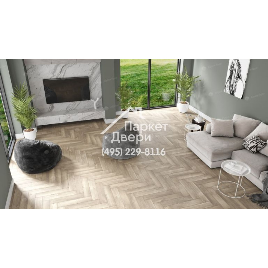 Виниловый пол Alpine Floor Parquet Light SPC ламинат ДУБ НАТУРАЛЬНЫЙ ОТБЕЛЕННЫЙ ЕСО 13-5-4