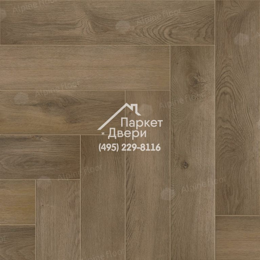 Виниловый пол Alpine Floor Parquet Light SPC ламинат ДУБ НАСЫЩЕННЫЙ ЕСО 13-7-3