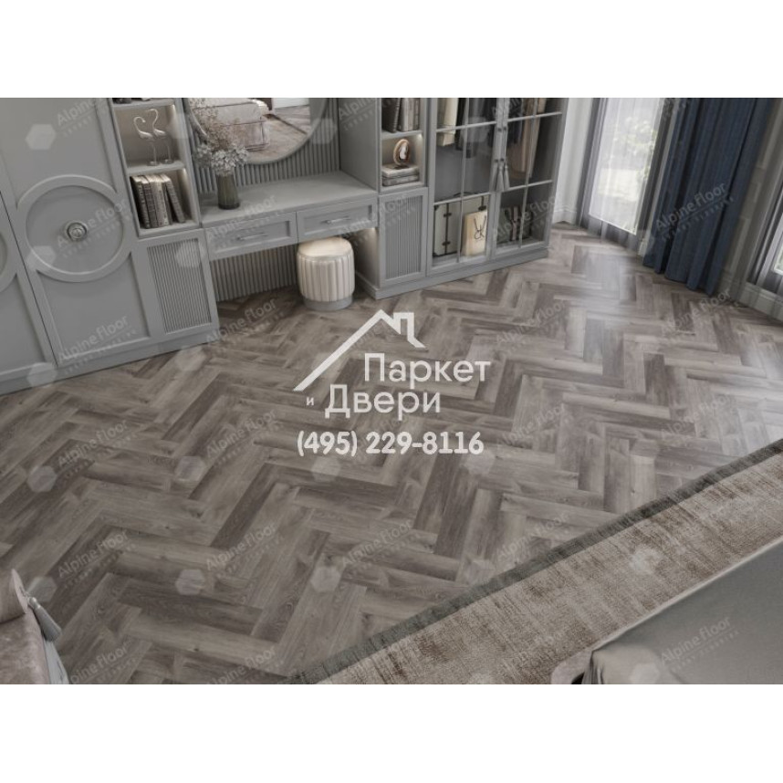 Виниловый пол Alpine Floor Parquet Light SPC ламинат Дуб Мерга ЕСО 13-13-6
