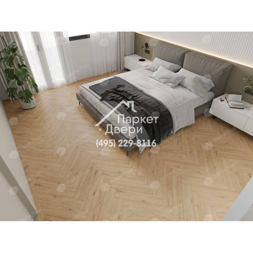 Виниловый пол Alpine Floor Parquet Light SPC ламинат Дуб Ригель ЕСО 13-24-3