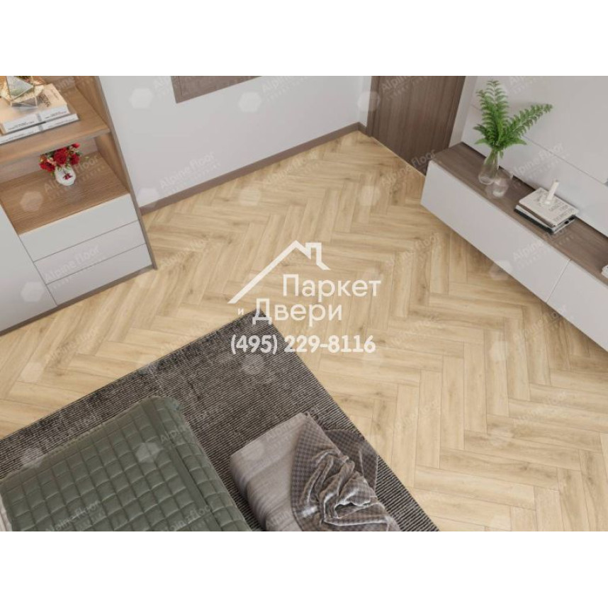 Виниловый пол Alpine Floor Parquet Light SPC ламинат Дуб Ригель ЕСО 13-24