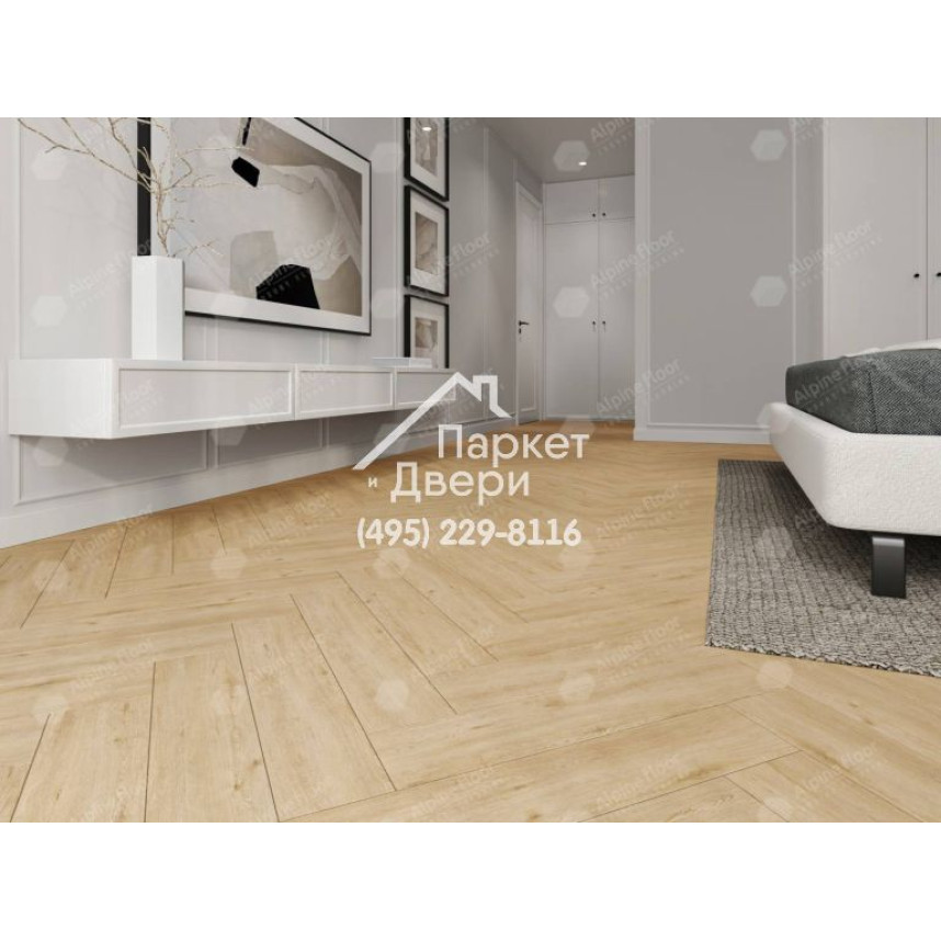 Виниловый пол Alpine Floor Parquet Light SPC ламинат Дуб Лесат ЕСО 13-26-3