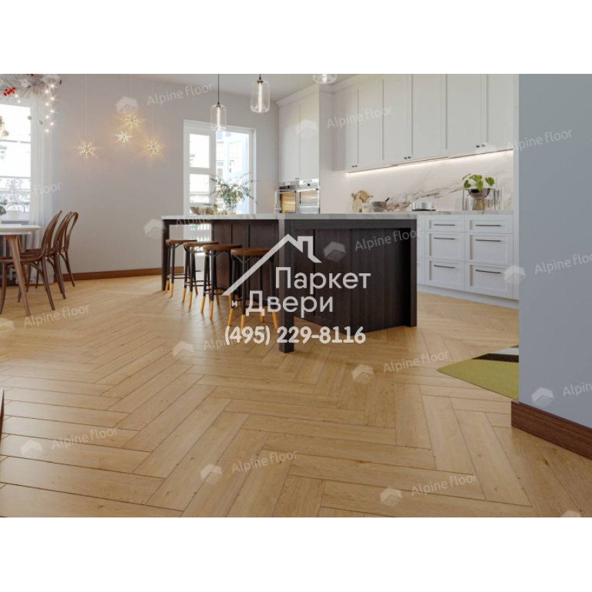 Виниловый пол Alpine Floor Parquet Light SPC ламинат Дуб Хатиса ЕСО 13-27-2