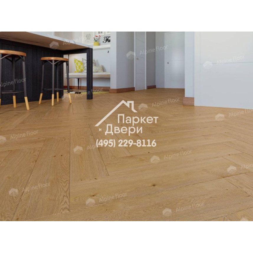 Виниловый пол Alpine Floor Parquet Light SPC ламинат Дуб Хатиса ЕСО 13-27-4