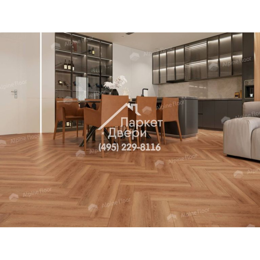 Виниловый пол Alpine Floor Parquet Light SPC ламинат Дуб Капелла ЕСО 13-31-2