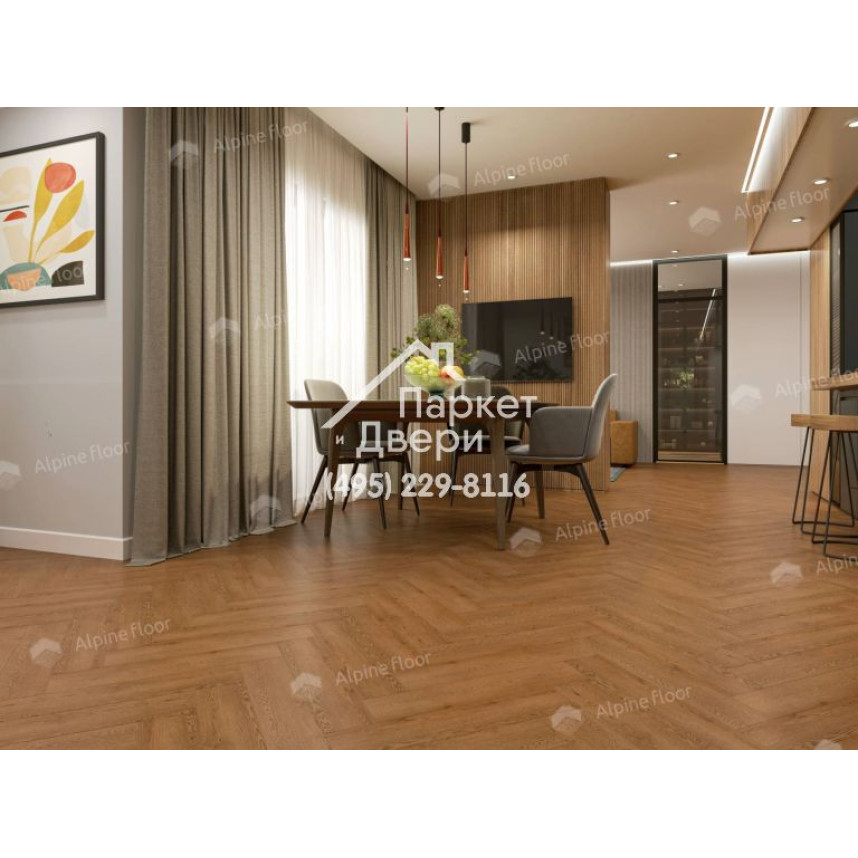 Виниловый пол Alpine Floor Parquet Light SPC ламинат Дуб Селена ЕСО 13-32-2