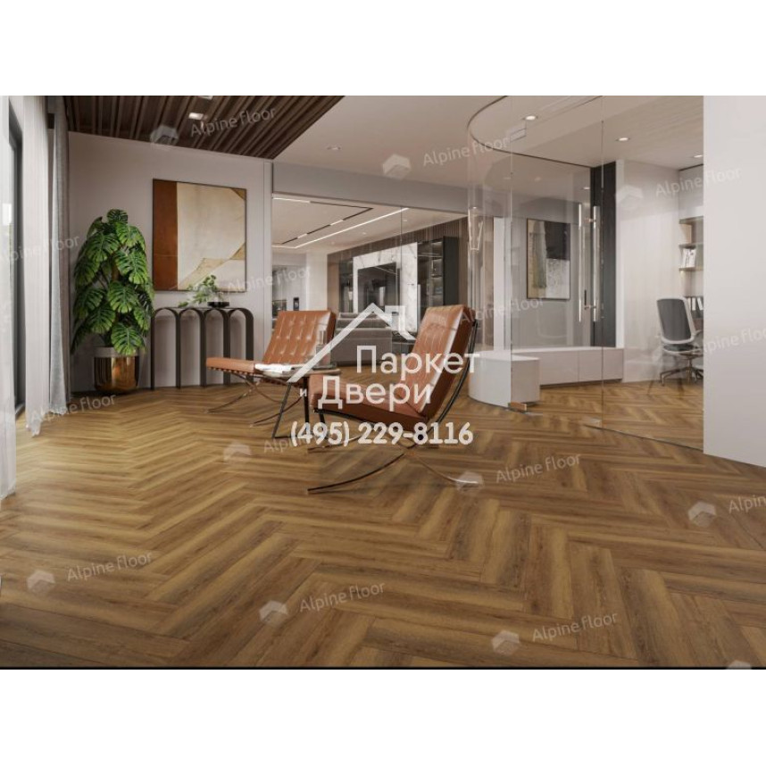 Виниловый пол Alpine Floor Parquet Light SPC ламинат Дуб Далим ЕСО 13-33-2