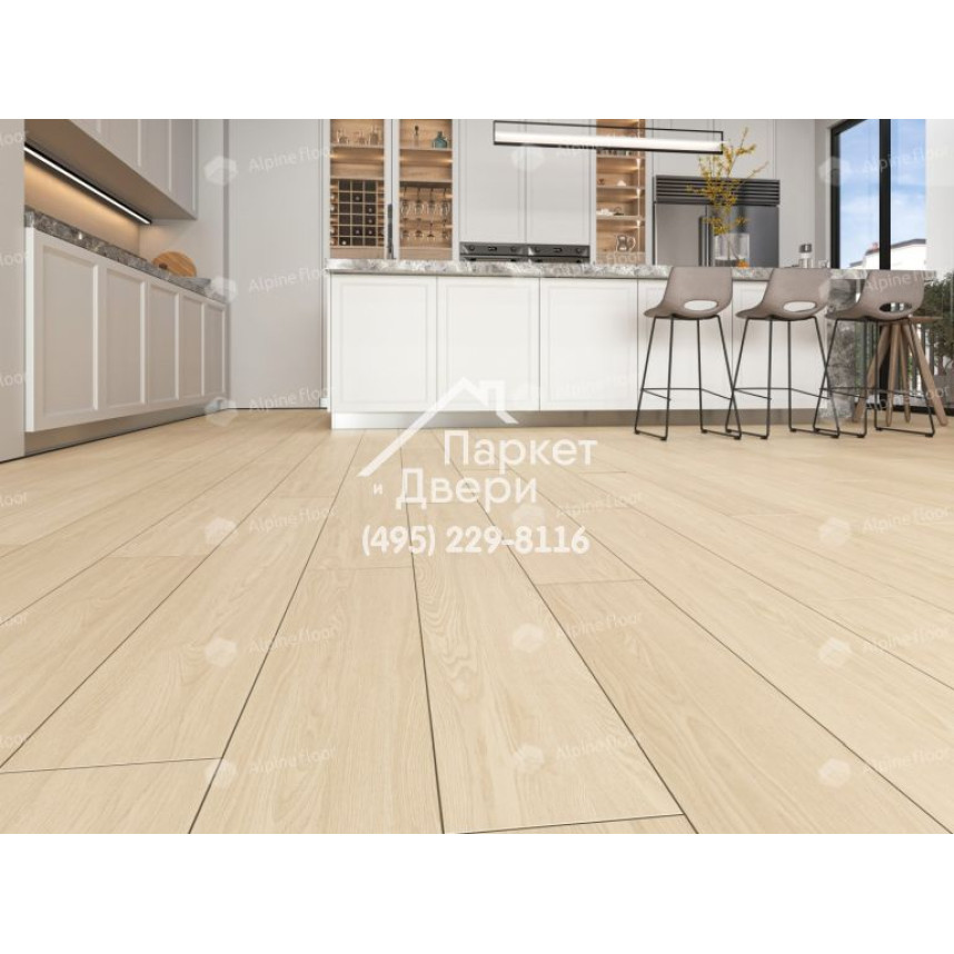 Виниловый пол Alpine Floor CLASSIC SPC ламинат Ясень Макао ЕСО 106-1-6