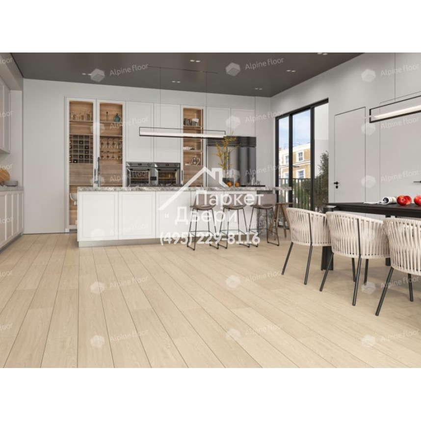 Виниловый пол Alpine Floor CLASSIC SPC ламинат Ясень Макао ЕСО 106-1-8