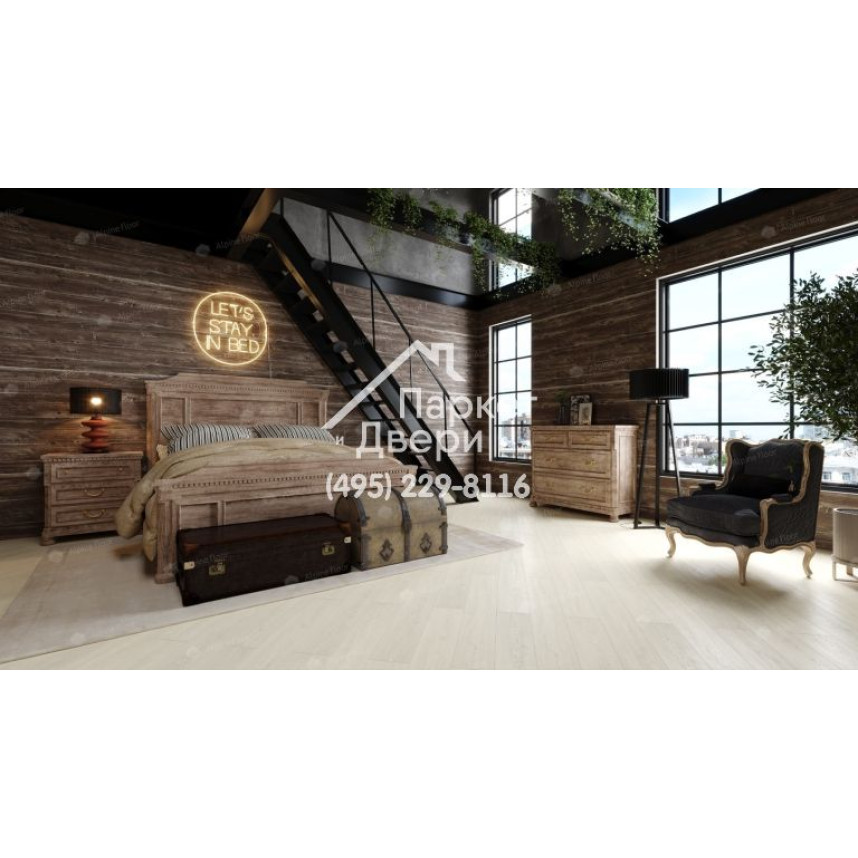 Виниловый пол Alpine Floor CLASSIC SPC ламинат Дуб Арктик ЕСО 134-7